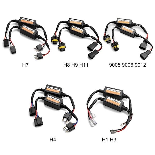 1 stk. Bil LED Dekoder LED Canbus Dekoder H1 H3
