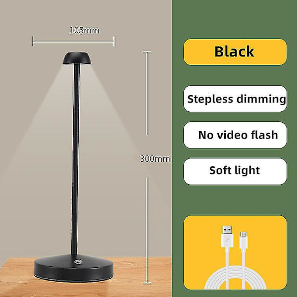 Genopladelig Bordlampe Creative Dining Touch Led Hotel Bar Kaffe Pina Pro Bordlampe Lampada Da Tavolo Dekorativ Skrivebordslampe_y
