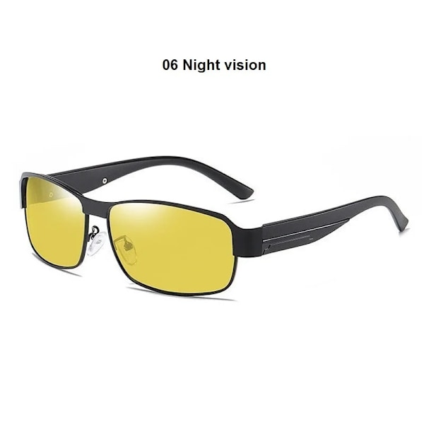 Luksuspolariset miesten aurinkolasit Herrasmiehen ajamiseen kalastukseen Designer-aurinkolasit Miehille Metalli Vintage-lasit Suojukset Antiheijastavat UV4 06 Night vision