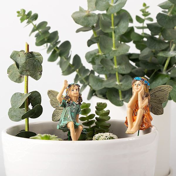 Havedekorative 6 stk. miniature fe skulptur have st
