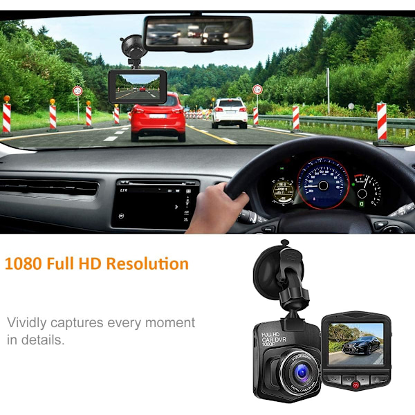 Opgraderet Dash Cam 1080P Dashcam til bil Dash Camera med nat