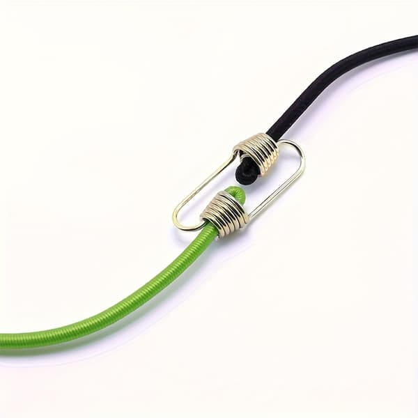 Elastiske bagagestropper med kroge 24,89 cm elastiksnore til campingcykelvogn 24pcs Green+Black