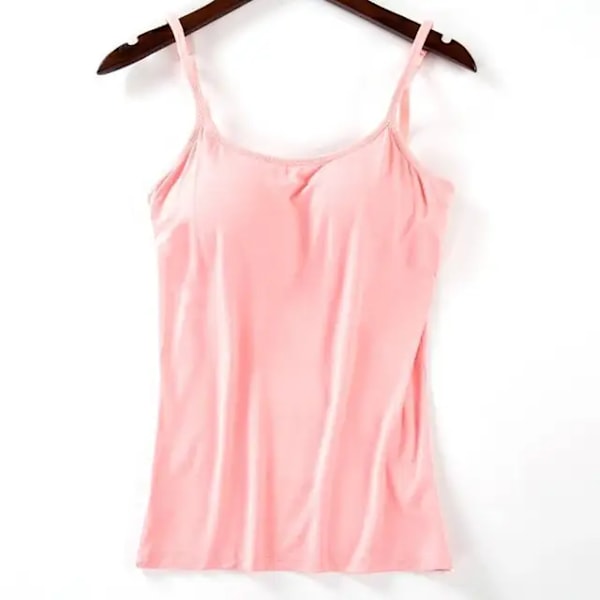 Polstret blød Casual BH-tanktop til kvinder pink M pink