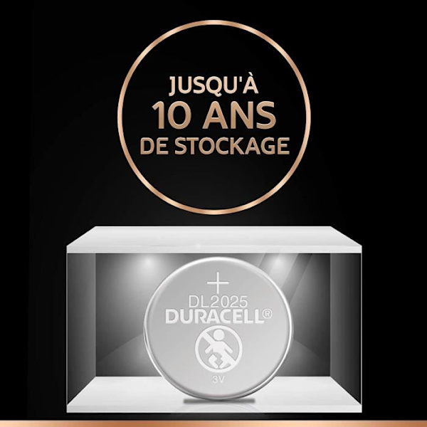 425z Duracell Special 2025 3V litiumbatteri, 2-pack (DL2025-CR2025), designet for bruk i