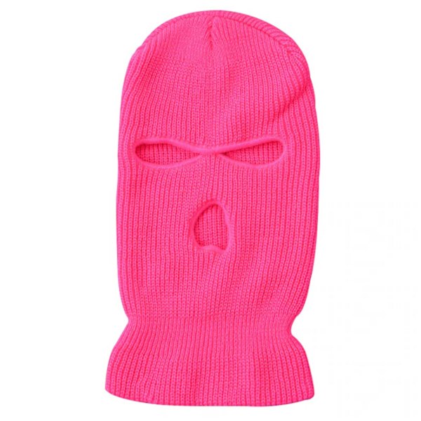 Neon Rosa Balaklava Skidmaske Rånerhette rosa pink