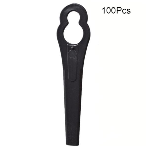 100 stk/sæt Plastblad Klippesaks Græs Trimmerblad SORT black