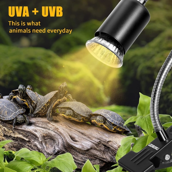 UVA UVB-lamper 25W og 50W, krybdyrlampe Opvarmet skildpadde la