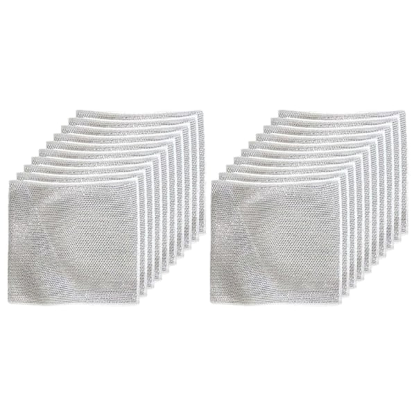 20x Grå Multifunktionelle Metaltrådsklude Premium Nylon-FA-