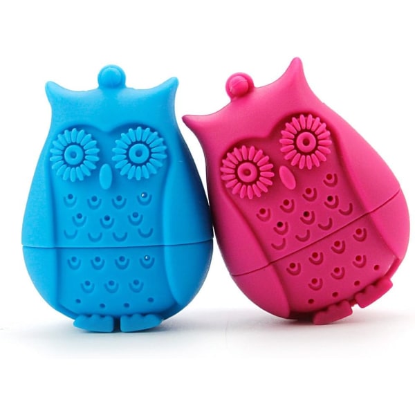 2-pack teinfuser för löst te - återanvändbar silikonlös blad