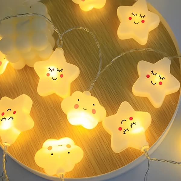 LED-ljusslinga 10 lampor varmvit plast batteridriven 10 Lights Warm White