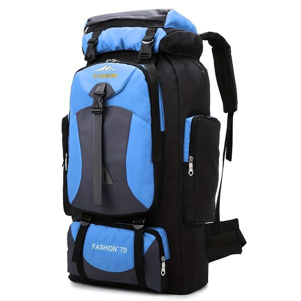 70L Nylon Reseryggsäck för Vandring Camping Män Kvinnor 70L Light Blue