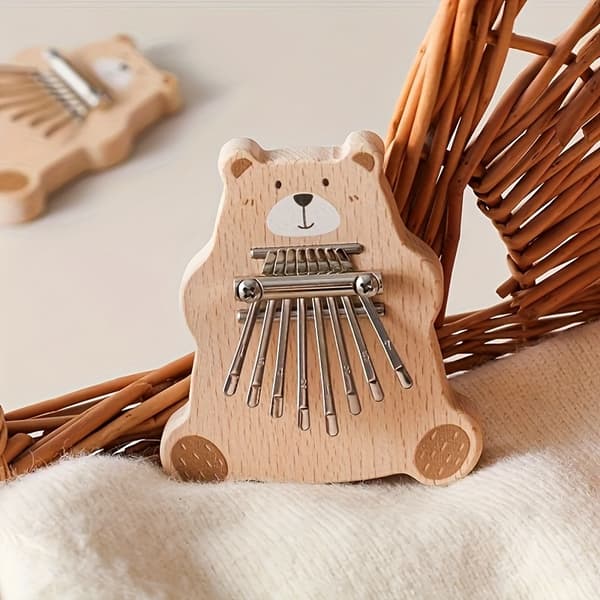 8-tangent Mini Kalimba Tommelfingerklaver - Træ Fingerharpe-FA-