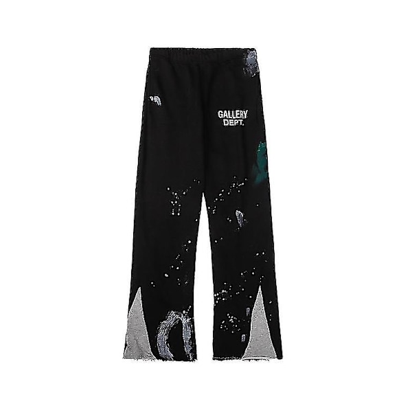 Gallery Dept Speckled Graffiti Guard Pants Straight Jeans Herr og Dame Casual Bukser [redusert!!!nytt tilbud] Svart L Black