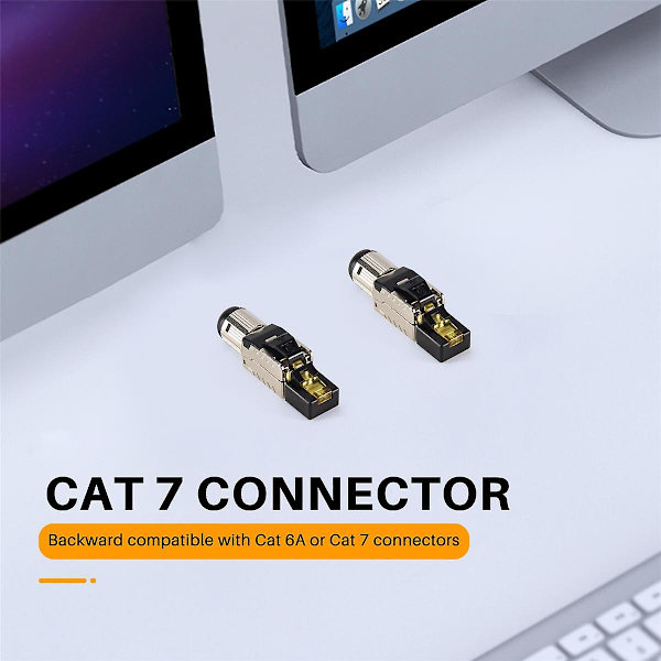6-pakkaus työkaluton suojattu RJ45 Cat 8, Cat8 kenttäliitäntäliitin, Cat8-liitin, Cat8-liitin as shown