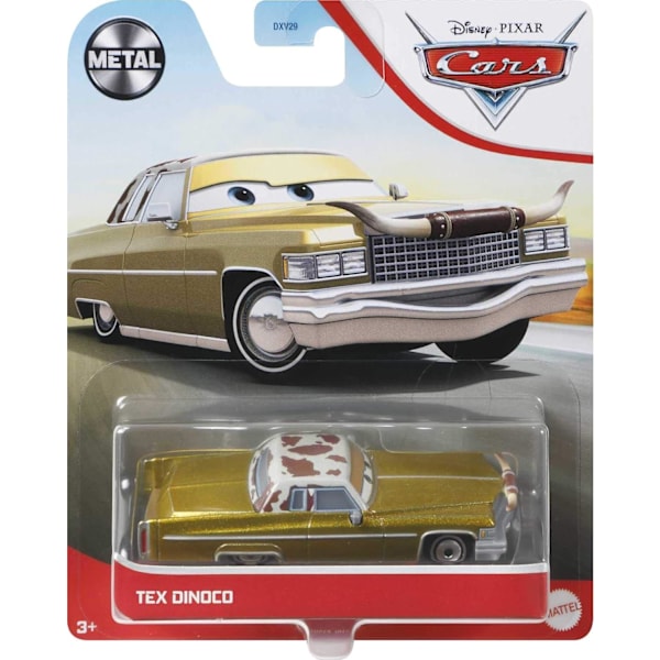 Disney Cars Leikkiautot ja Pixar Cars Tex Dinoco, Miniatyyri, Keräilyauto Kilpa-auto Leikki Bilar-Elokuvien Mukainen, 3 Vuotiaille ja Ylöspäin, Monivärinen