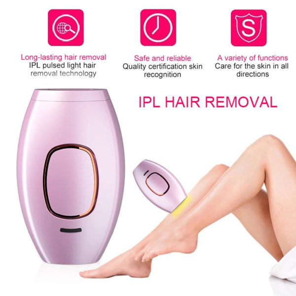 Epilator (600 000 blixtar - Permanent - Ipl - Smärtfri) Intensivt pulserande ljus Heloppsepilator Vit vit IC