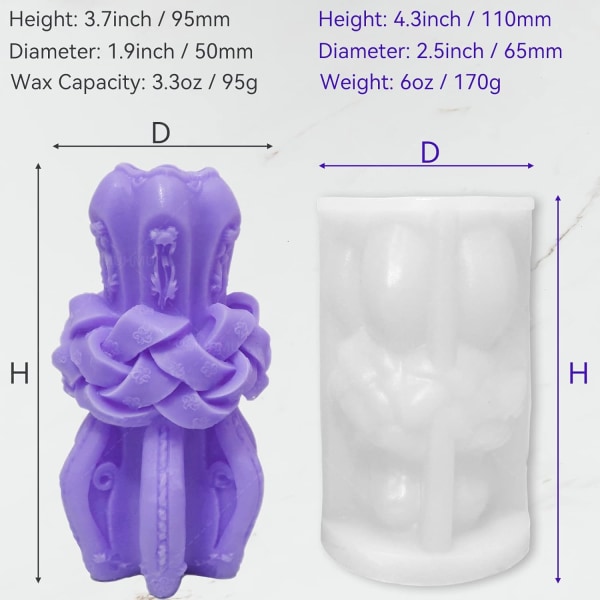 Formar för ljustillverkning, 3D silikonformar epoxi Knitted