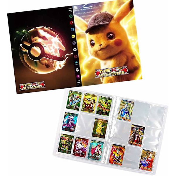 9 Fickor 432 Kort Anime Album Bok Pikachu Favorit Spela Spelkarta Bindermapp Detective