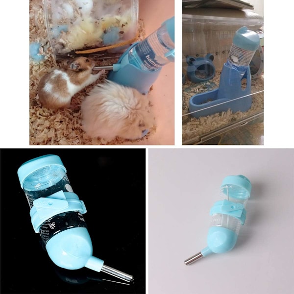 3 i 1 Hamster hængende vandflaske kæledyr automatisk dispenser med base