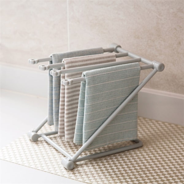 Plast Stabil Fällbar Håndkleholder Klutestativ Holder Organizer Holde