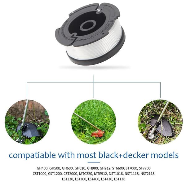 Black+decker A6481 Puola + 6 Pakkaus Siimaa Reflex-Trimmerille-FA7-