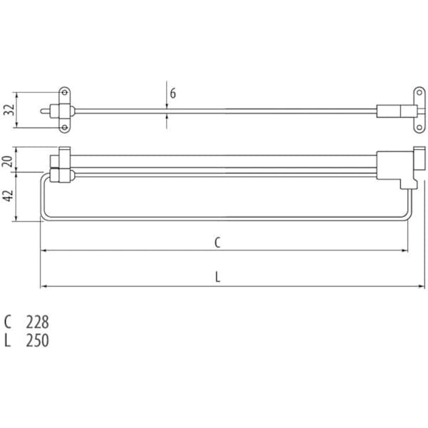 2 x Sliding Clothes Rail Telescopic Clothes Hanger Extendable Fabric, A-FA-