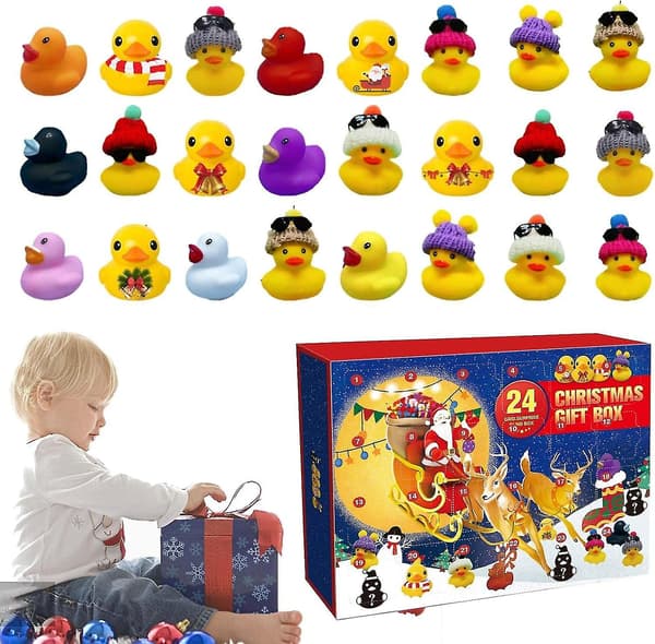 Uusi Gummi Anka Advent 2023, Advent 2023 Lapset, Advent Ankka Kylpyyn 08(24 ducks)