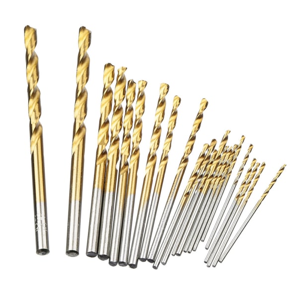 60 stk. Twist bor, HSS Titanium bor, mikrobor