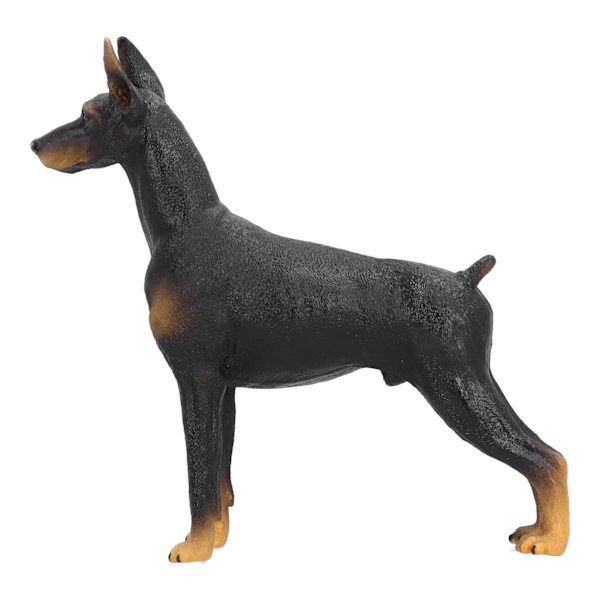 Svart Doberman Modell Leksaker Söta Simulering Djur Figur Barn Tidig Utbildning Leksak Svart