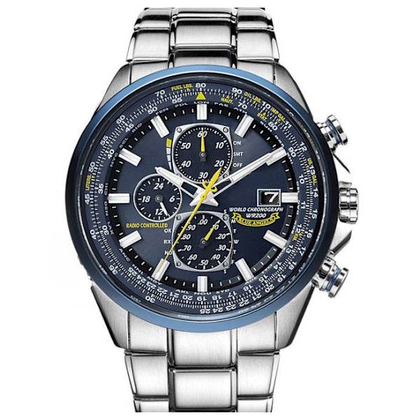 Herrklockor 2020 Blue Angel Watch Wish Mode Bälte Quartz Watch Herr P Blue surface and Blue Belt