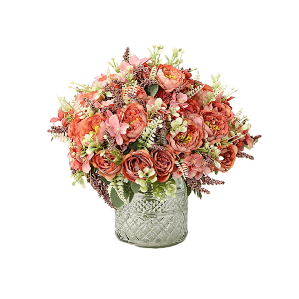 Konstgjorda Pioner - Realistiska Blommor för Hemmet, Bröllop och Festdekoration