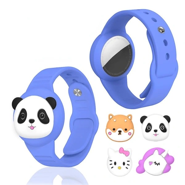 Set med 2 barns AirTag-armband Söt tecknad film armband Sili