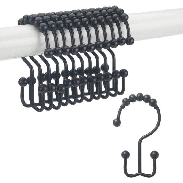 Bruseforhængskroge Ringe, Rustfrit Metal Dobbelt Glide