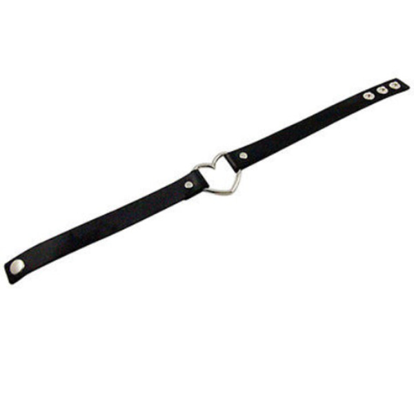 Choker - SORT - Hjerte - Goth Rock Punk Rollespil Vegan