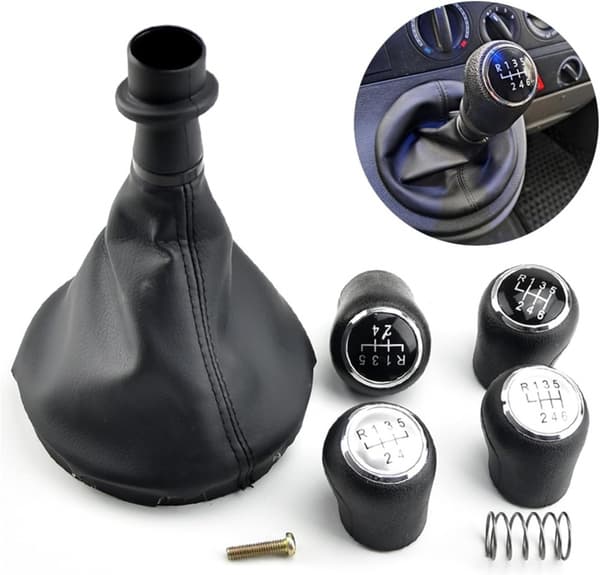 6-trins sort gearknop med mønster til VW Transporter T5 T6-FA-
