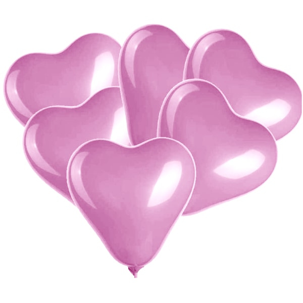 CDQ Hjerteformede ballonger, Valentinsdag dekorasjoner, 100 stk