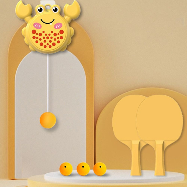 6 stk Henge Pingpong Trener Bordtennis GUL yellow