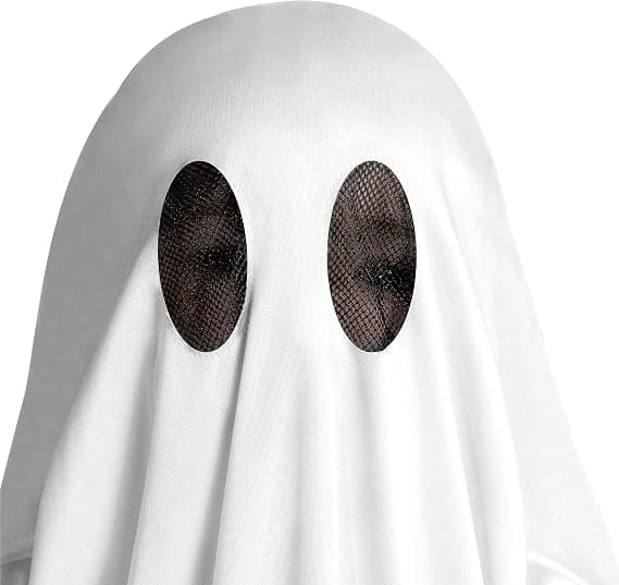 Spøkelseskostyme for barn (med gresskarkurv) – Skummelt Halloween-antrekk for barn (One Size)-FA-