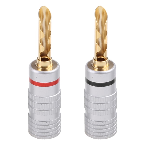 8 st guldpläterade koppar BFA 4 mm bananpluggadapter Tråd högtalarkontakter