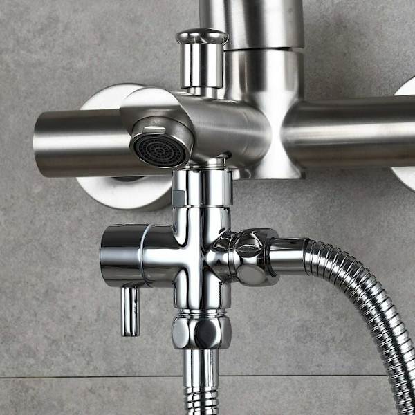 G1/2\" Universal T-kobling i massiv messing for hånddusj-FA-