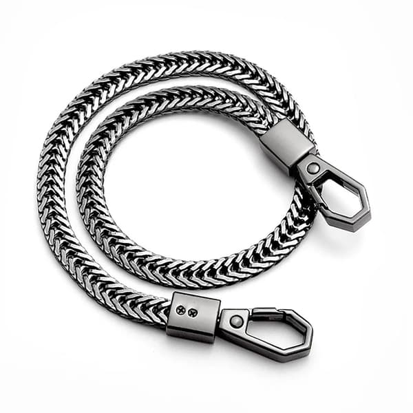 Keychain / Wallet Chain in Metal Cobra - Several Colors Black-FA- Black Svart