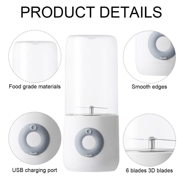 Elektrisk juicemaskin kopp bärbar liten hushållsminijuicer juicer