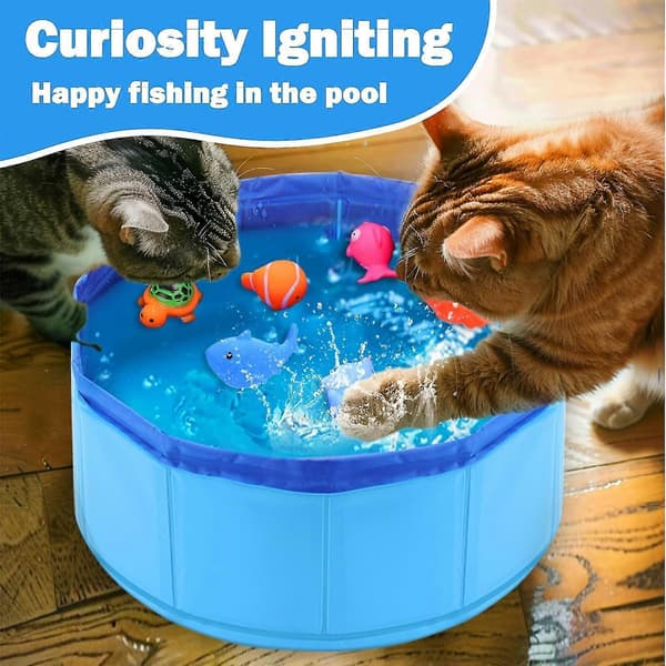 Interactive Cat Water Toy - Cat Pool with Fish Toys for Indoor Cat Boredom