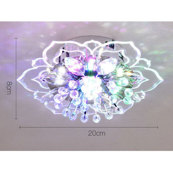 20CM 9W Moderne Kristall LED Taklampe Gang Multicolor-B Multicolor-B