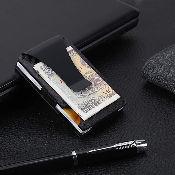 Kortholder i kulfiber RFID Sort - Julegave One size