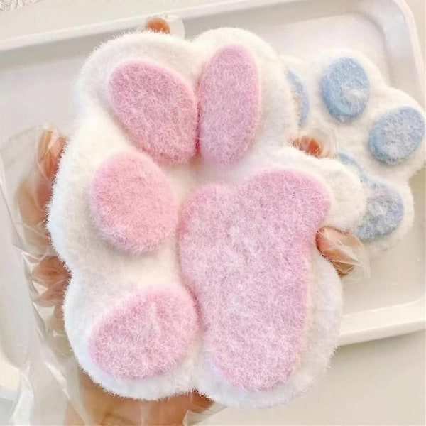 Håndlaget Taba Squishy Stor Katt, Jätte Paw Squishy for Voksne Barn - Perfekt pink