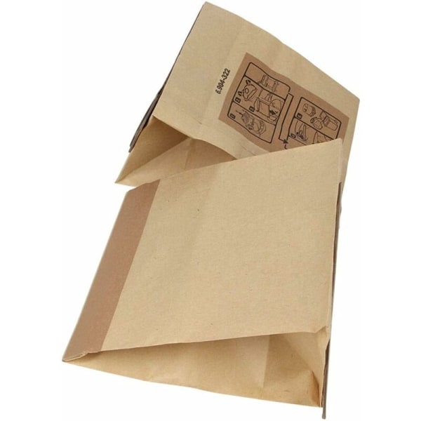 10 stk støvsugerpose i papir for KARCHER WD2250 A2004 A2054 MV2