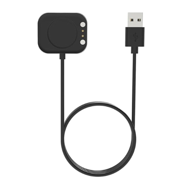 Svart USB-ladekabel ladestativ for smartklokke