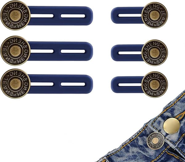 Buttonhole Extender 6 Pieces Bronze - Trouser Extender - Jeans Trouser Extender - Trouser Widening Button - Jeans Extension Button - Button Extender-FY-