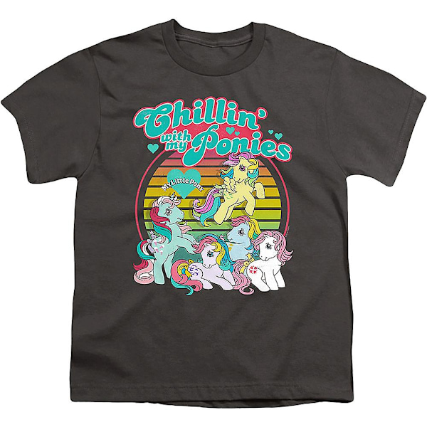 Ungdom Chillin' Med Mine Ponier Min Lille Pony T-shirt M